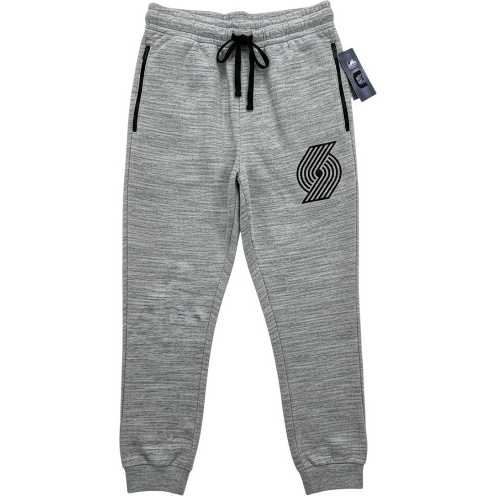 NBA Portland Trail Blazers Jogger Sweatpants Grey Space Dye Mens MediumNew